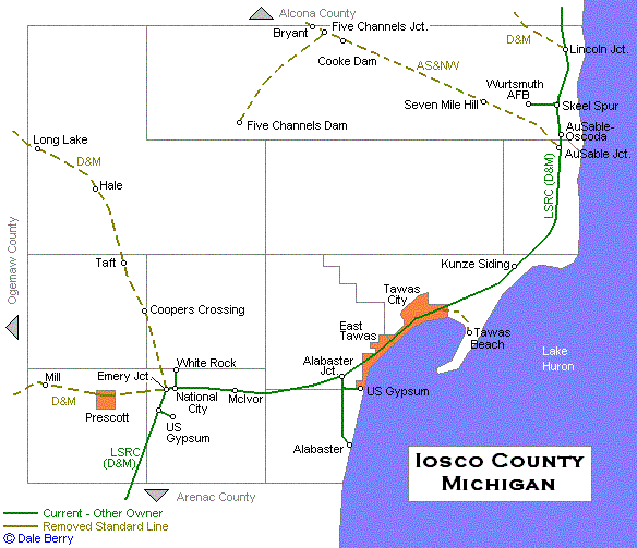 Iosco County Map