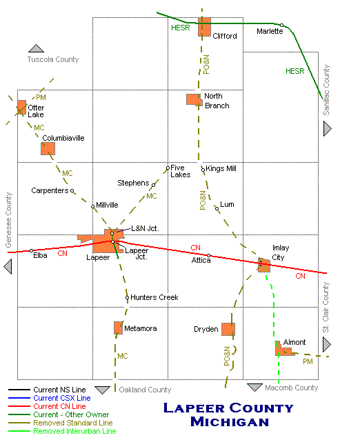 Lapeer County Map