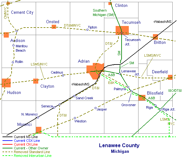 Lenawee County Map