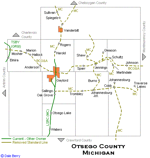 Otsego County Map