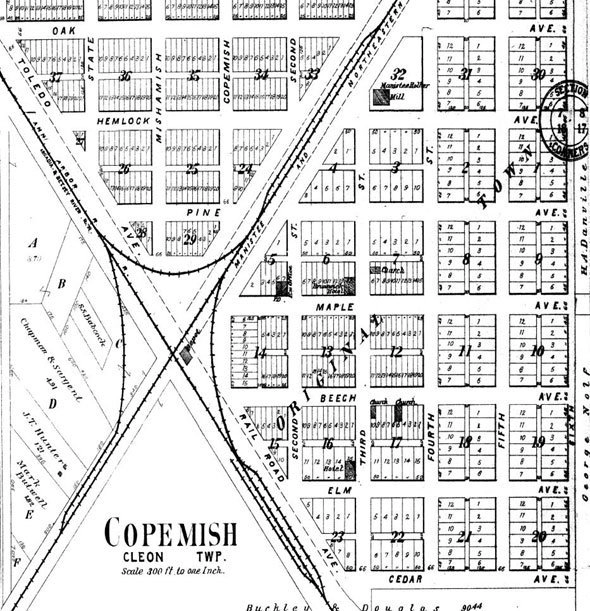 Copemish railroad map