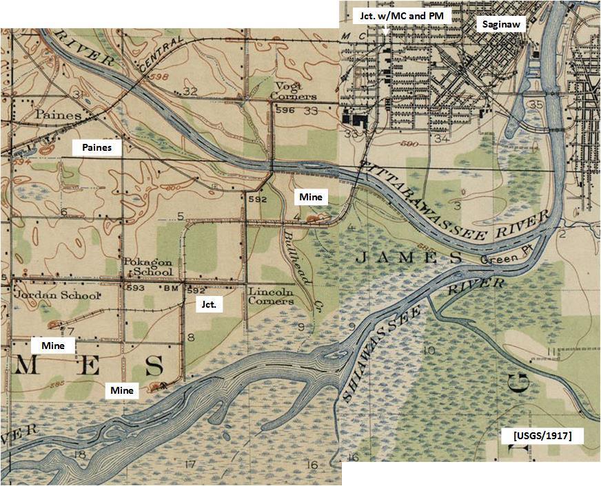 Saginaw Coal Mine Map