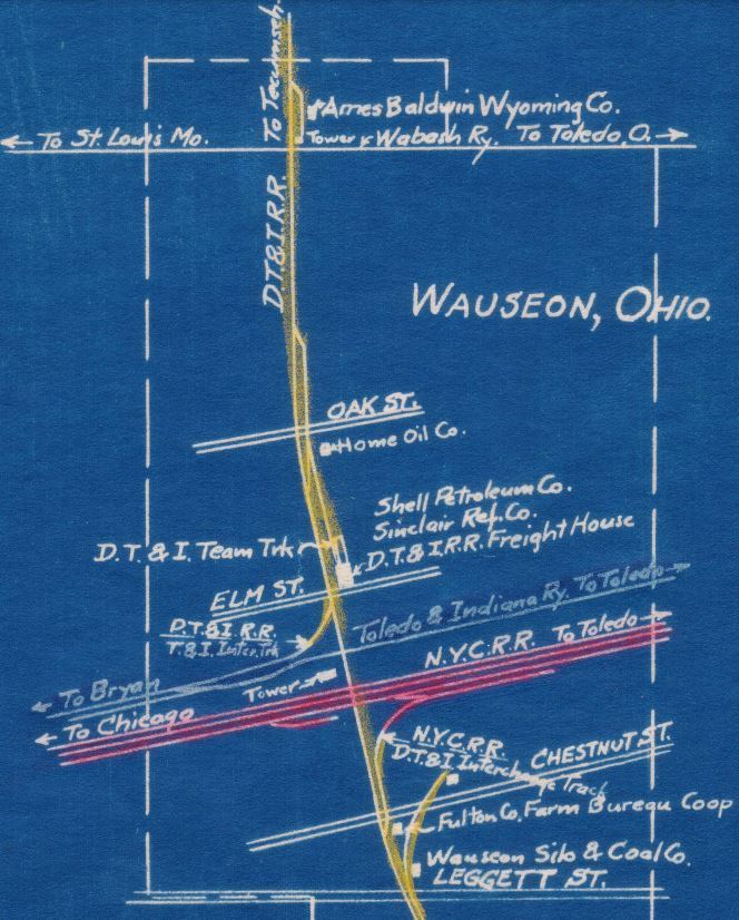 Wauseon Railroad Map