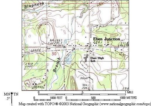 Eben Junction Map