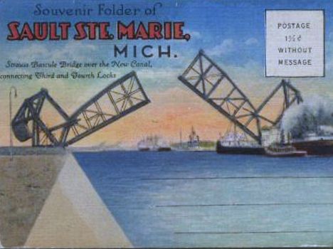 Bascule Bridge Over Soo Locks Postcard