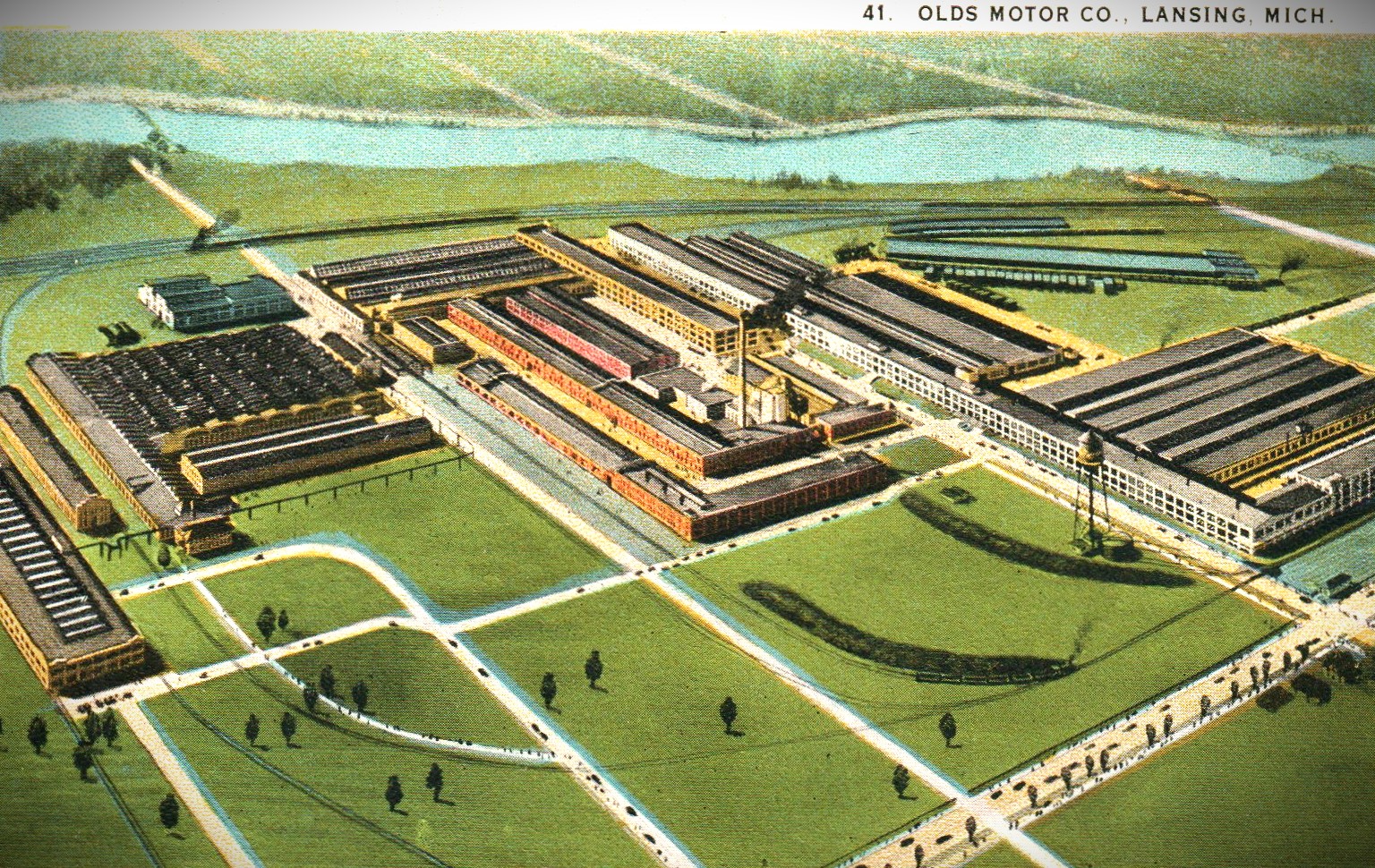 Lansing Oldsmobile Plant Postcard