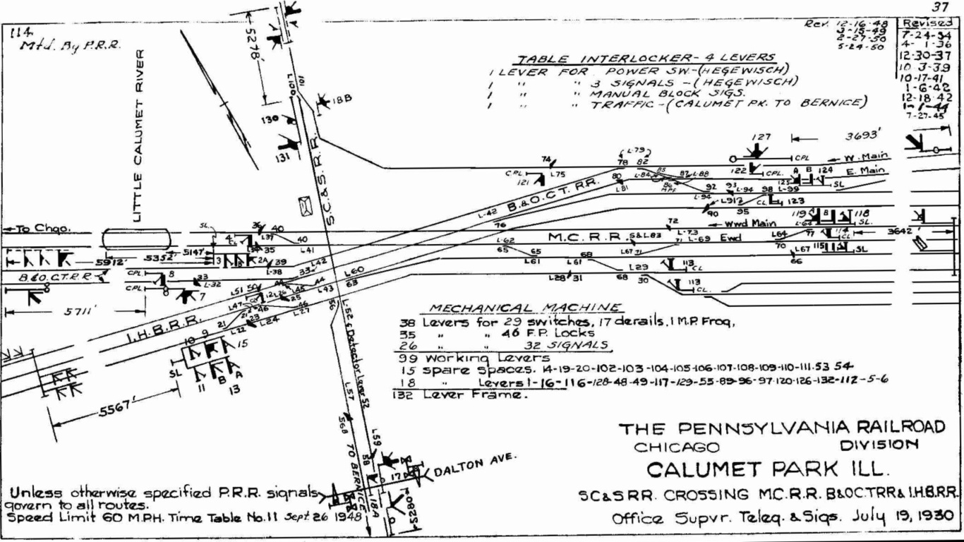 Calumet Park IL track diagram