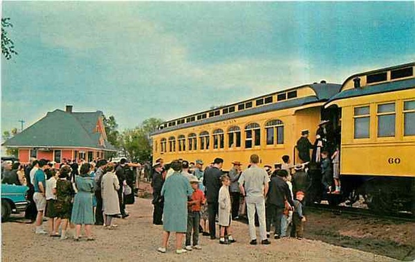 Presque Isle depot and train