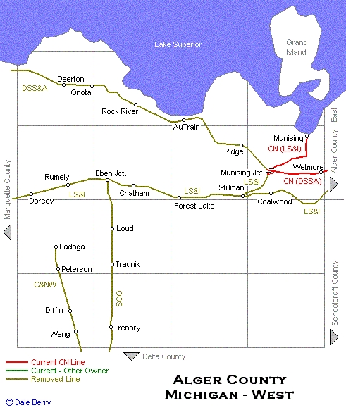 Alger County Map