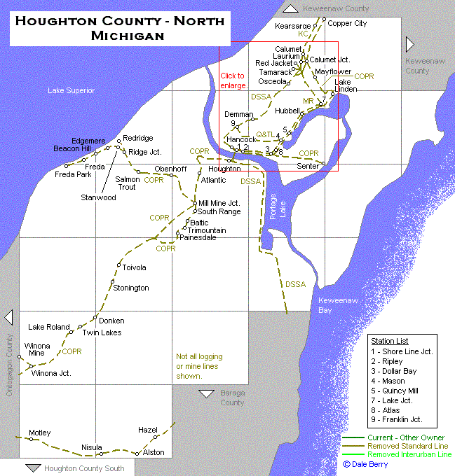 Houghton County Map