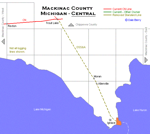 Mackinac County Map
