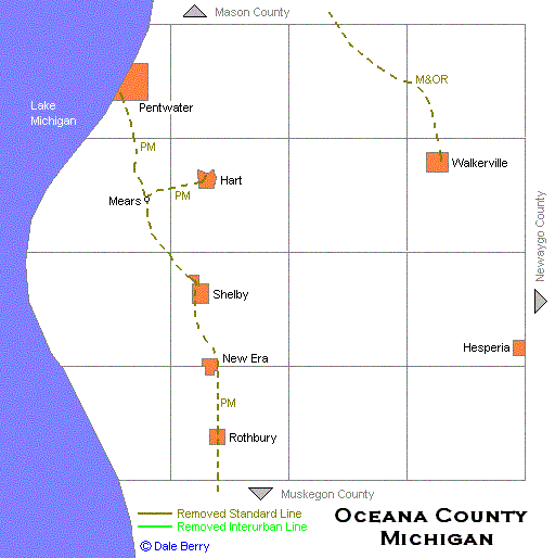 Oceana County Map