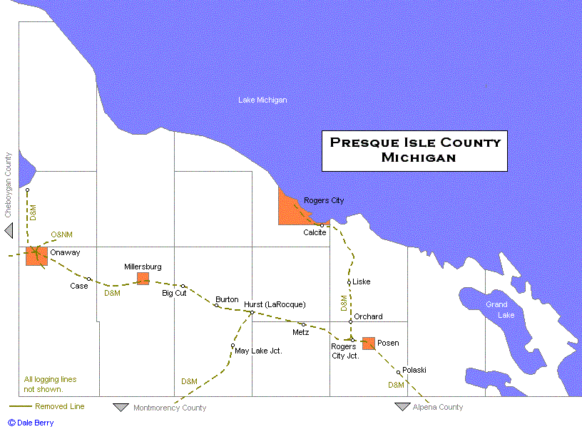 Presque Isle County Map
