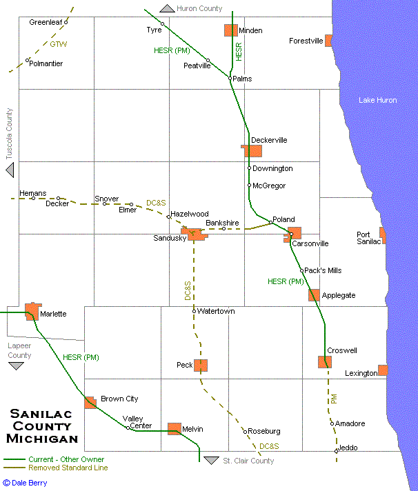 Sanilac County Map