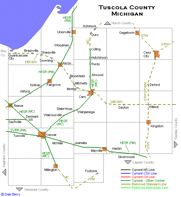 Tuscola County Map