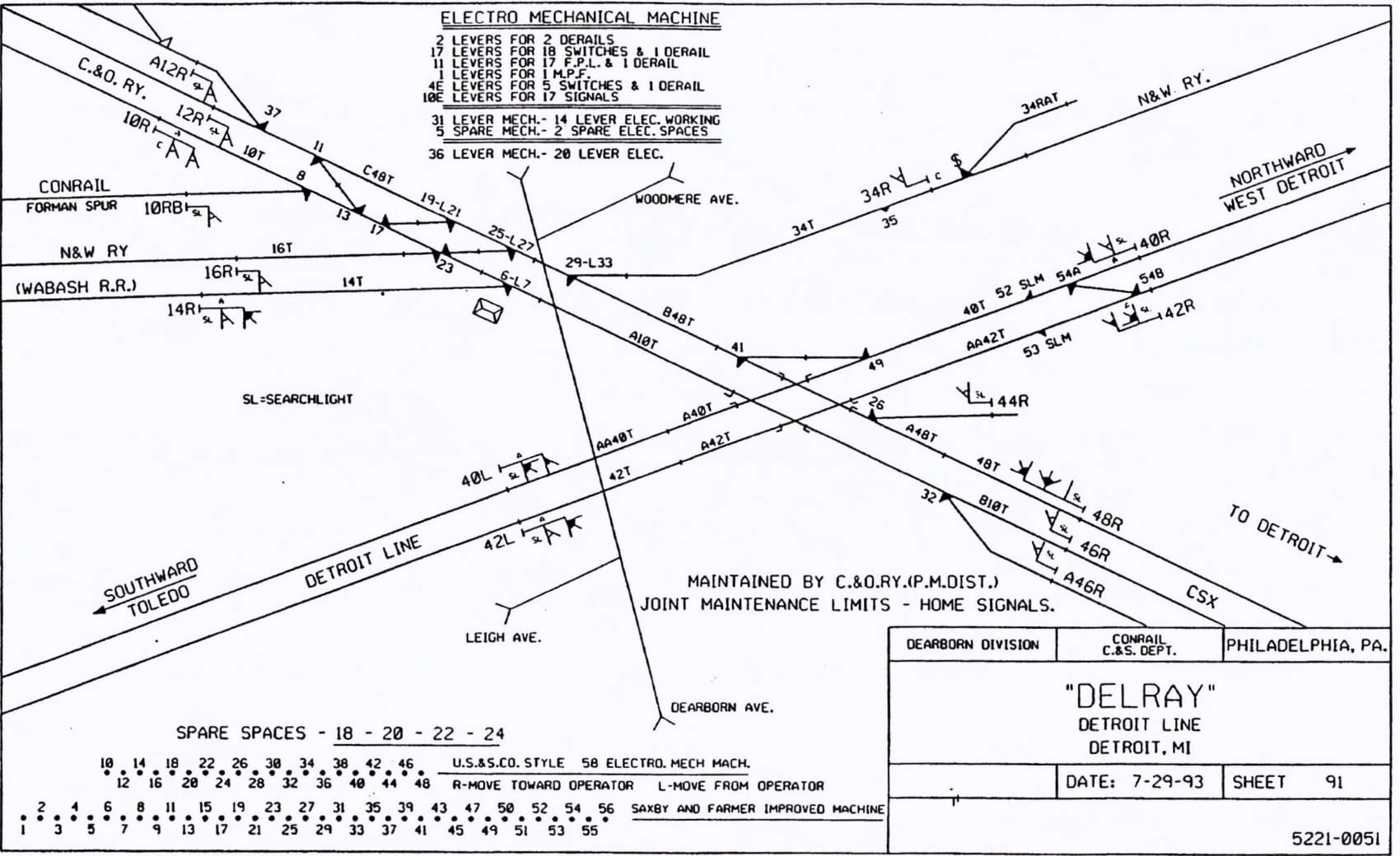 Delray Interlocking Map 1993