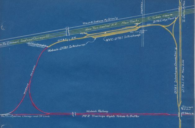 Delta OH Railroad Map