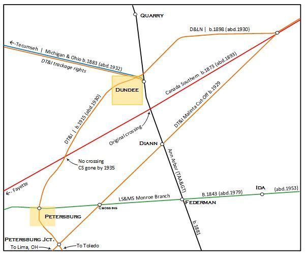 Dundee area rail map