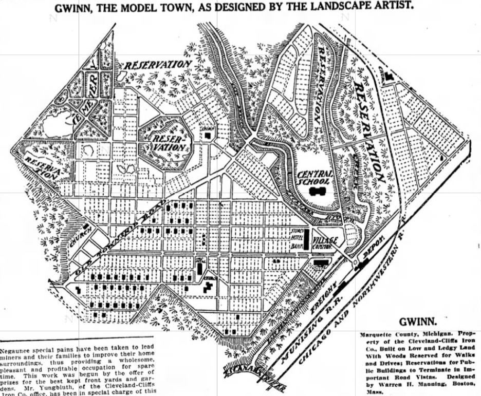 Gwinn Town Layout 1908