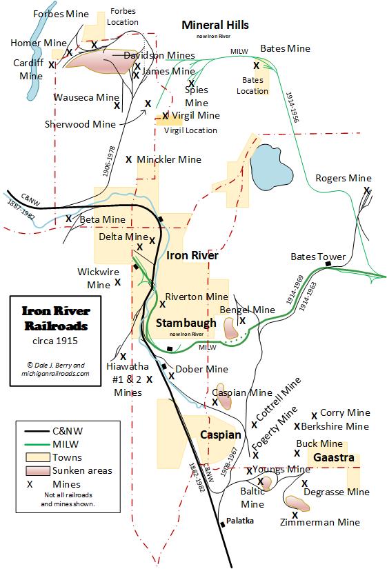 Iron River Michigan Railroad Map