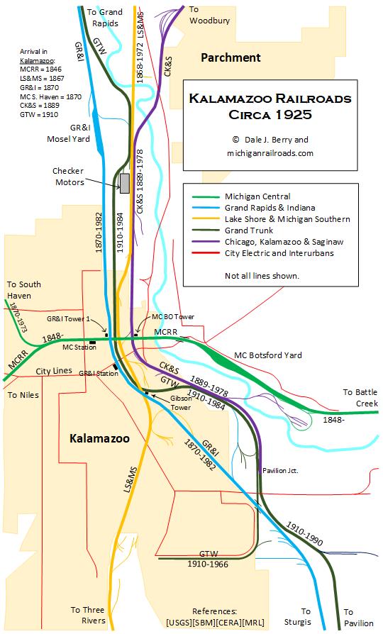 Kalamazoo Railroad Map
