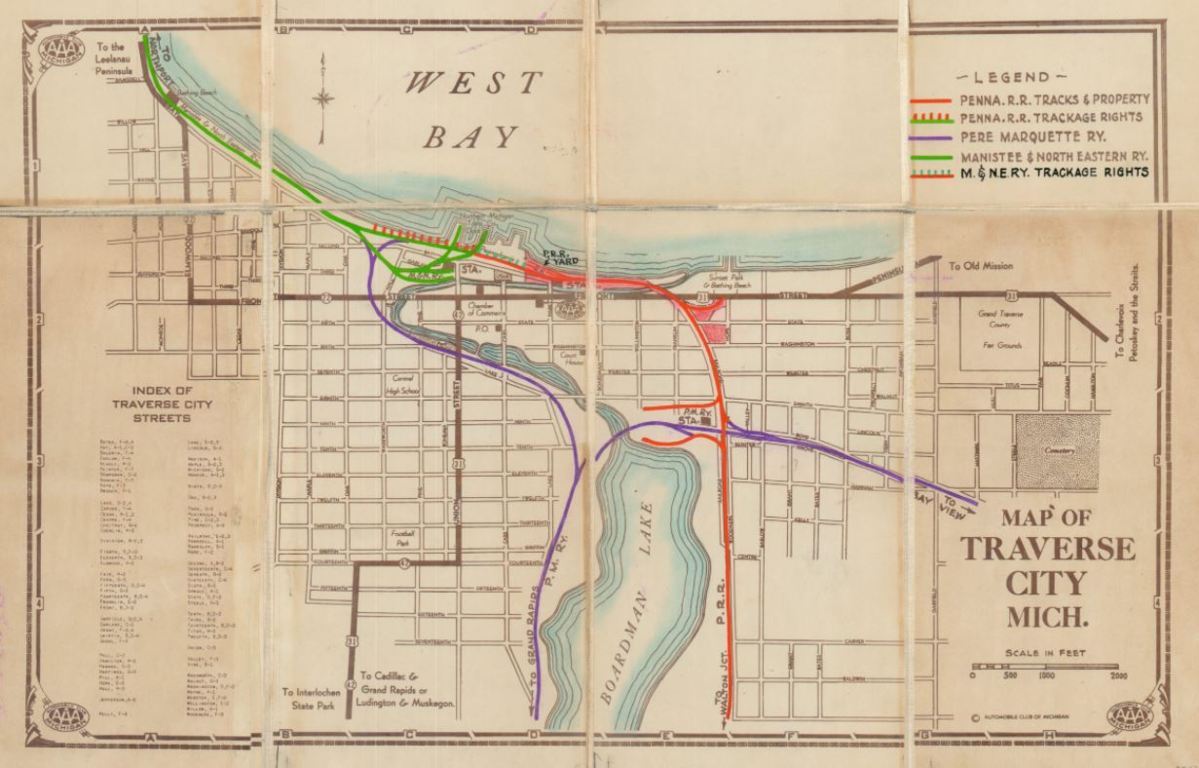 Traverse City Railroad Map